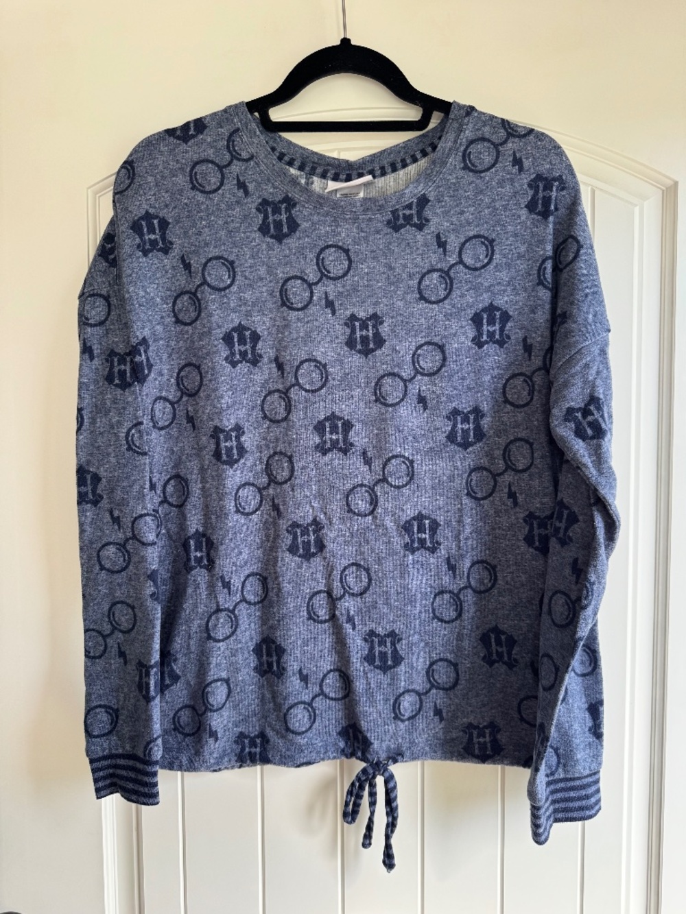 Harry Potter Wizarding World Sweater Long Sleeve Pajama Top Drawstring Medium